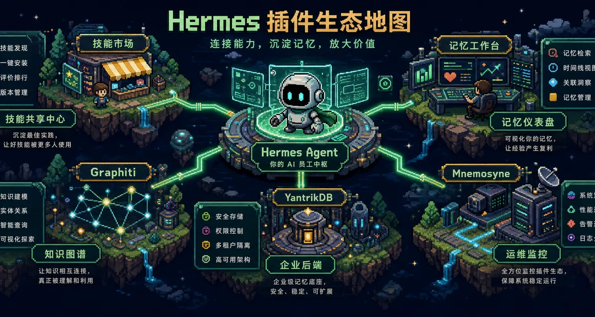 Hermes 灵魂插件：它正在长出技能市场、知识图谱和企业级记忆后端